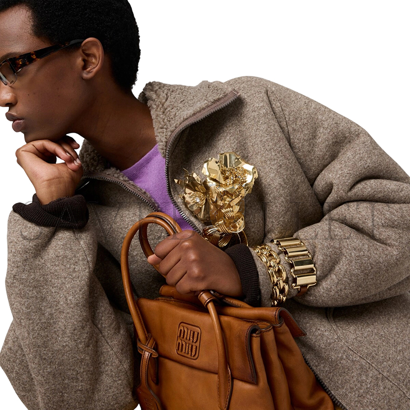 MIU MIU COTTON FLEECE ZIPPER BLOUSON JACKET ML1369